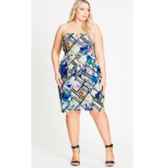 City Chic Dresses & Skirts - City Chic Womens Dress Plus Size M / 18 Pink Blue